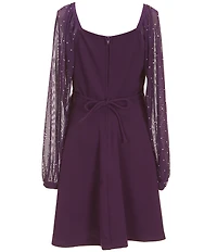 Xtraordinary Big Girls Sheer-Sleeve Peasant Dress