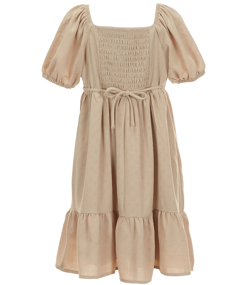 Xtraordinary Big Girls Short-Sleeve Bow-Accented Empire-Waist Dress