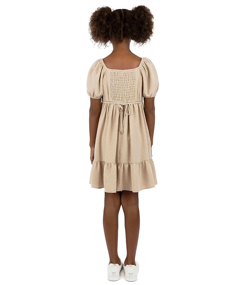 Xtraordinary Big Girls Short-Sleeve Bow-Accented Empire-Waist Dress