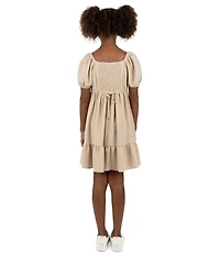 Xtraordinary Big Girls Short-Sleeve Bow-Accented Empire-Waist Dress
