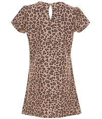 Xtraordinary Big Girls Short-Sleeve Cheetah-Printed Shift Dress
