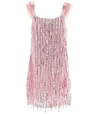 Xtraordinary Big Girls Short Sleeve Sequin Embellished Shift Dress
