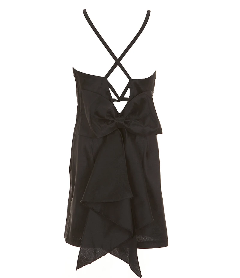 Xtraordinary Big Girls Sleeveless Bow-Back Taffeta Dress