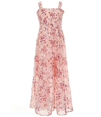 Xtraordinary Big Girls Sleeveless Allover Floral-Printed Long Dress