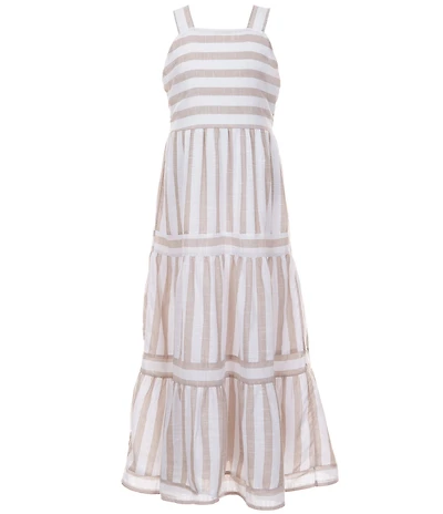 Xtraordinary Big Girls Sleeveless Mixed-Striped Long Dress