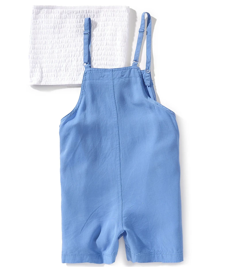 Xtraordinary Big Girls Sleeveless Patch-Pocket Romper & Strapless Tube Top Set