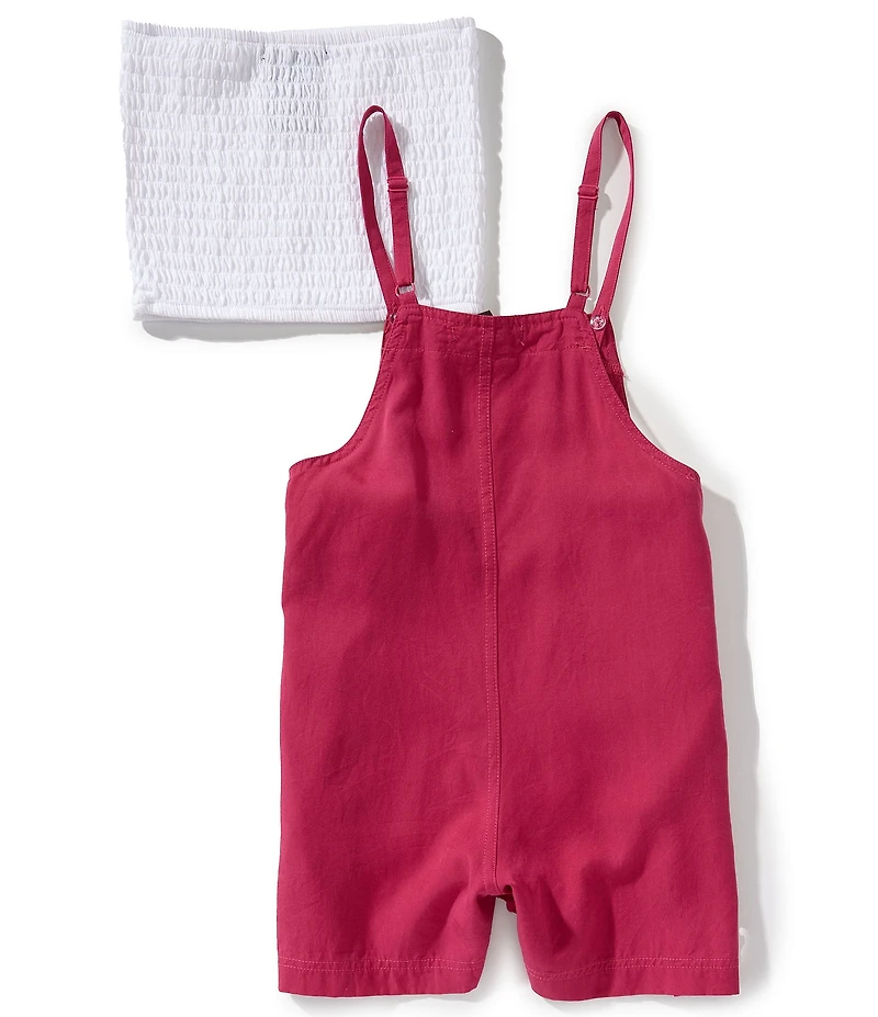 Xtraordinary Big Girls Sleeveless Patch-Pocket Romper & Strapless Tube Top Set