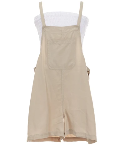 Xtraordinary Big Girls Sleeveless Patch-Pocket Romper & Solid Strapless Tube Top Set