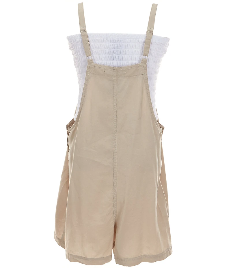 Xtraordinary Big Girls Sleeveless Patch-Pocket Romper & Solid Strapless Tube Top Set