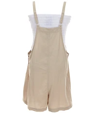 Xtraordinary Big Girls Sleeveless Patch-Pocket Romper & Solid Strapless Tube Top Set