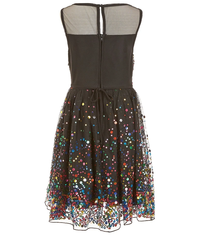 Xtraordinary Big Girls Sleeveless Sequin-Embellished Fit-And-Flare Dress
