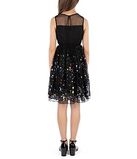 Xtraordinary Big Girls Sleeveless Sequin-Embellished Fit-And-Flare Dress