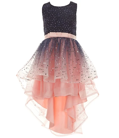 Xtraordinary Big Girls Sleeveless Solid/Ombre-Printed Fit-And-Flare Dress