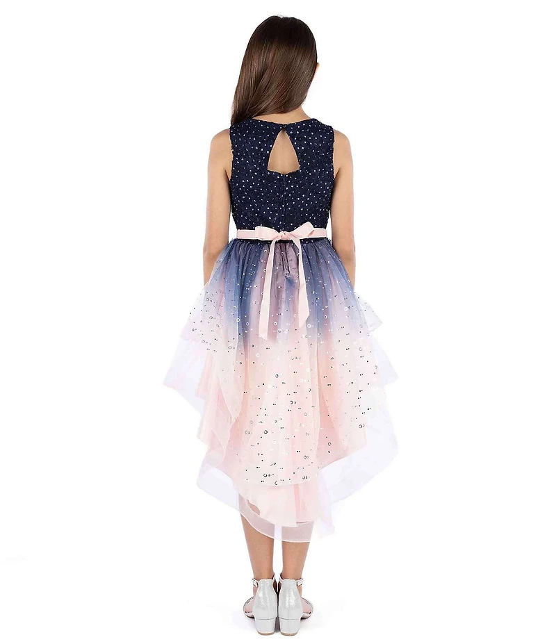 Xtraordinary Big Girls Sleeveless Solid/Ombre-Printed Fit-And-Flare Dress
