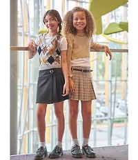 Xtraordinary Big Girls Long-Sleeve Crocheted Cropped Sweater & Solid Sleeveless Tank Top Set