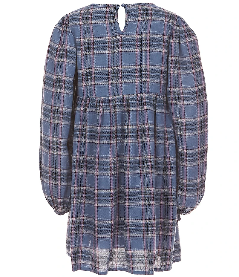 Xtraordinary Big Girls Long-Sleeve Plaid Fit-And-Flare Dress