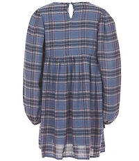 Xtraordinary Big Girls Long-Sleeve Plaid Fit-And-Flare Dress