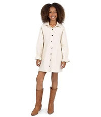 Xtraordinary Big Girls Long-Sleeve Shirtdress