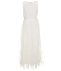 Xtraordinary Big Girls Long Sleeve Sweater Maxi Tulle Dress