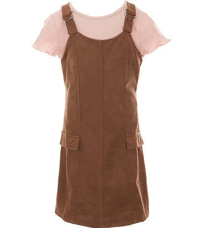 Xtraordinary Big Girls Cargo Pocket Mini Jumper & Short Sleeve T-Shirt Set