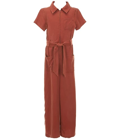 Xtraordinary Big Girls Short Sleeve Utility Jumpsuit