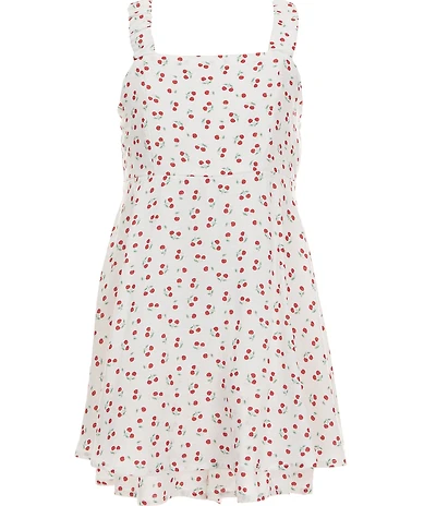 Xtraordinary Big Girls Sleeveless Cherry Print Romper