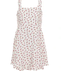 Xtraordinary Big Girls Sleeveless Cherry Print Romper