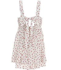 Xtraordinary Big Girls Sleeveless Cherry Print Romper