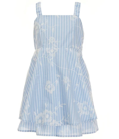 Xtraordinary Big Girls Sleeveless Floral Stripe Square Neck Sleeveless Bow Romper