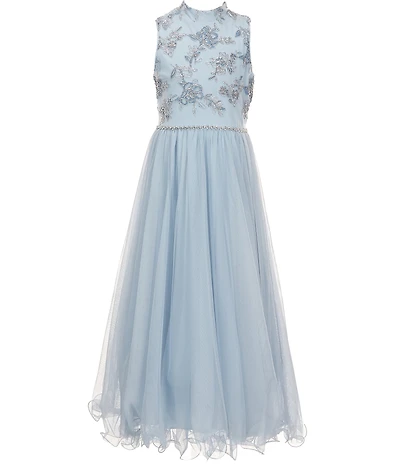 Xtraordinary Big Girls Sleeveless Ombre High Low Dress