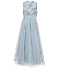 Xtraordinary Big Girls Sleeveless Ombre High Low Dress