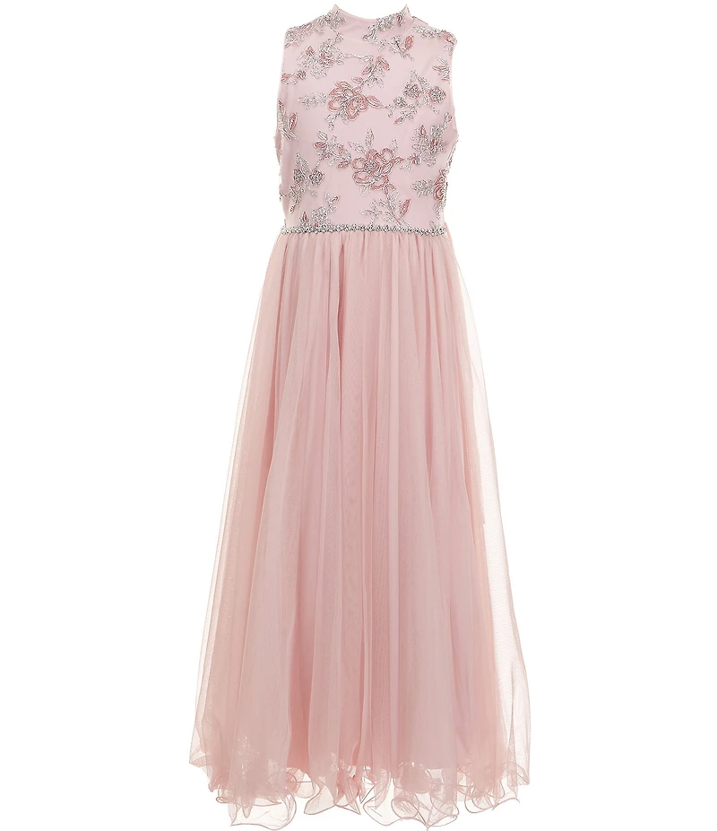 Xtraordinary Big Girls Sleeveless Ombre High Low Dress