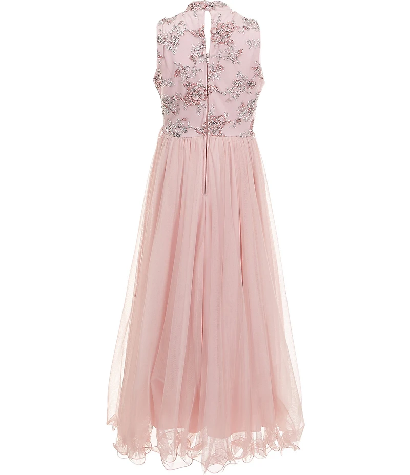 Xtraordinary Big Girls Sleeveless Ombre High Low Dress