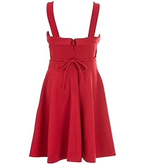 Xtraordinary Big Girls Sleeveless Rhinestone-Trimmed Scuba Crepe Dress