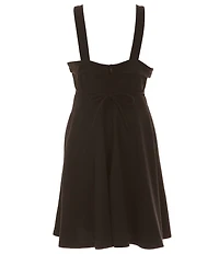 Xtraordinary Big Girls Sleeveless Rhinestone Trimmed Scuba Crepe Dress
