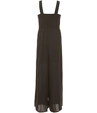 Xtraordinary Big Girls Sleeveless Smocked Jumpsuit