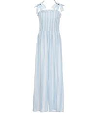 Xtraordinary Big Girls Sleeveless Striped Jumpsuit