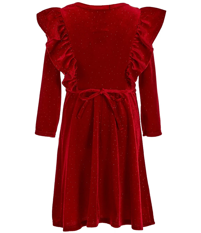 Xtraordinary Little Girls Long-Sleeve Velvet A-Line Dress