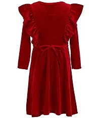 Xtraordinary Little Girls Long-Sleeve Velvet A-Line Dress