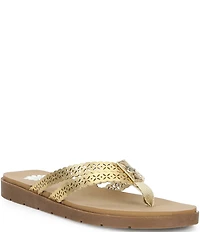 Yellow Box Fawn Double Strap Flip Flop Sandals