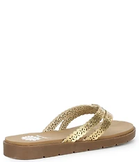 Yellow Box Fawn Double Strap Flip Flop Sandals