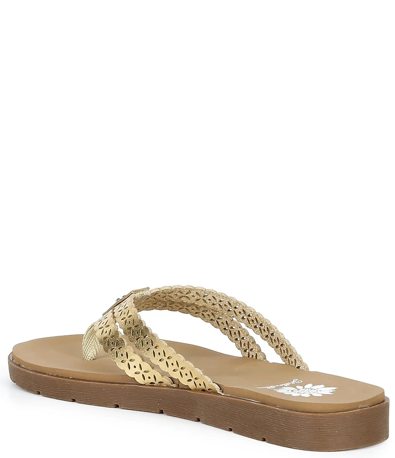 Yellow Box Fawn Double Strap Flip Flop Sandals