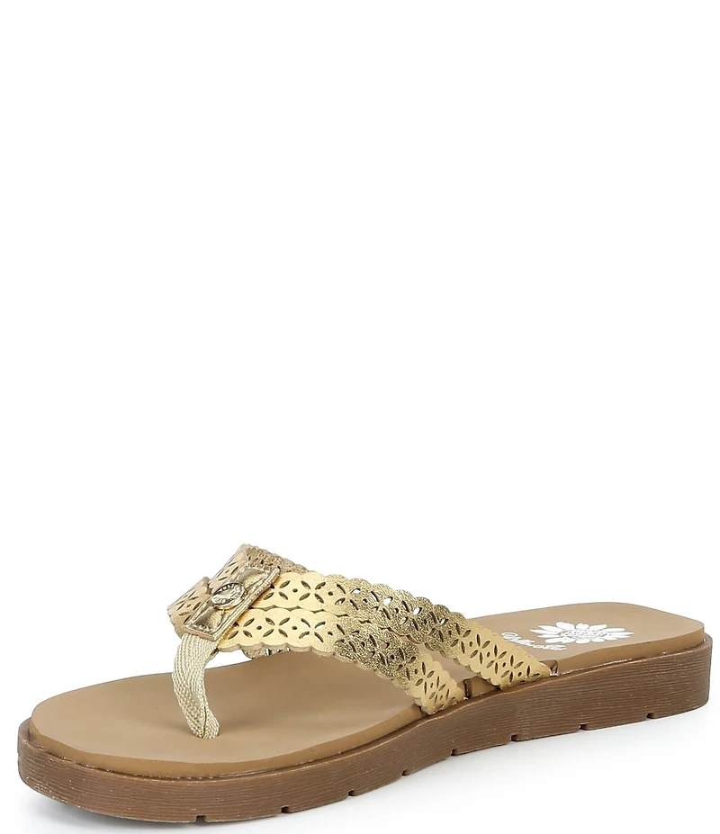 Yellow Box Fawn Double Strap Flip Flop Sandals