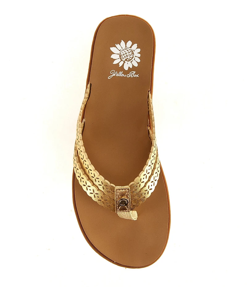 Yellow Box Fawn Double Strap Flip Flop Sandals
