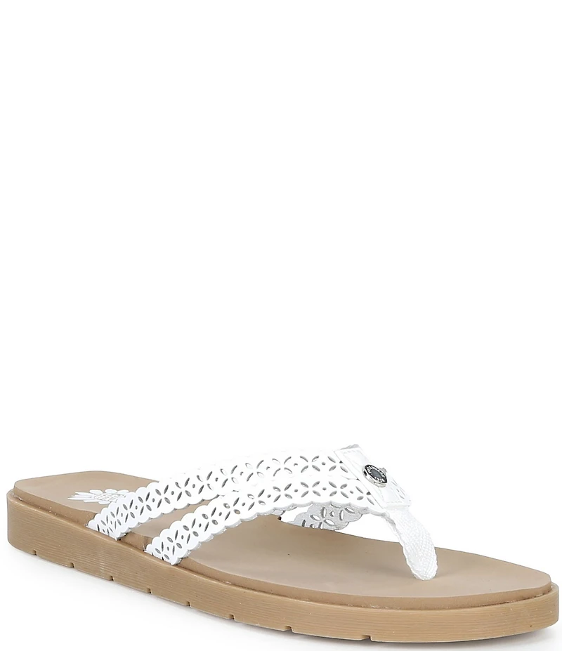 Yellow Box Fawn Double Strap Flip Flop Sandals