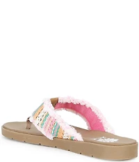 Yellow Box Flappy Stripe Flip Flop Sandals