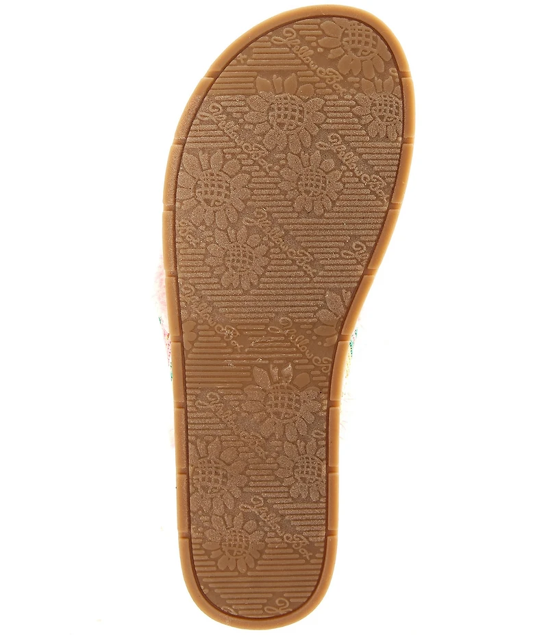 Yellow Box Flappy Stripe Flip Flop Sandals