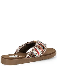 Yellow Box Flappy Stripe Flip Flop Sandals