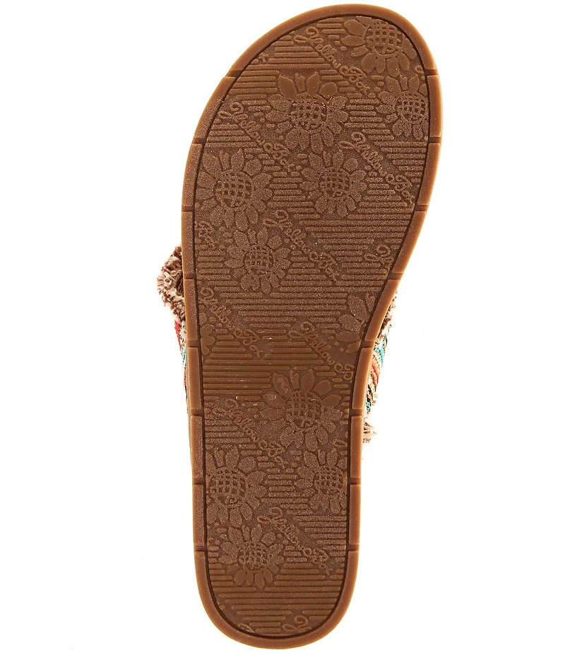 Yellow Box Flappy Stripe Flip Flop Sandals