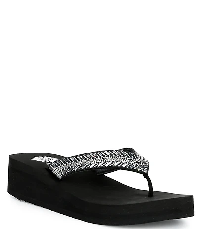 Yellow Box Lessie Embellished Flip Flop Sandals